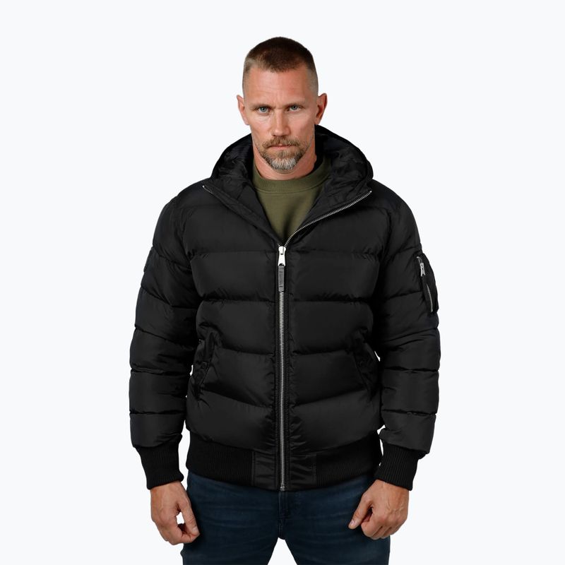 Pánska zimná bunda Pitbull Gopher Quilted Hooded black 3