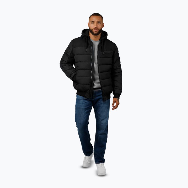 Pánska bunda Pitbull Hidden Quilted Hooded black/black 2
