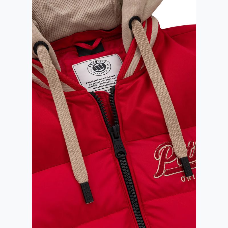 Pánska bunda Pitbull Hidden Quilted Hooded red/beige 9