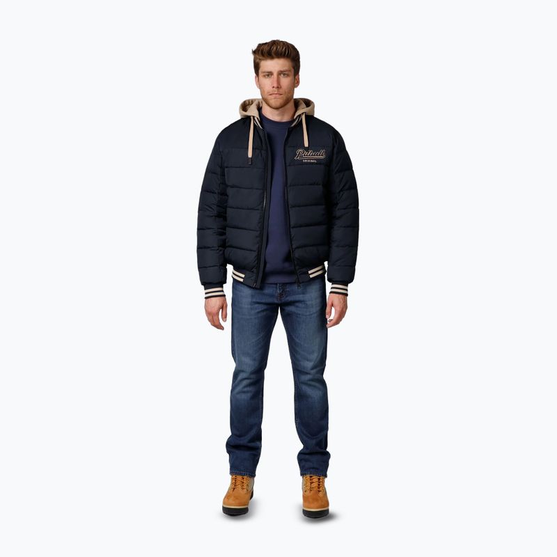 Pánska bunda Pitbull Hidden Quilted Hooded dark navy/beige 2