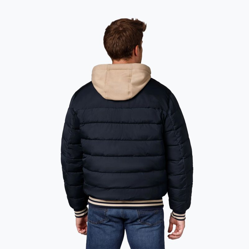 Pánska bunda Pitbull Hidden Quilted Hooded dark navy/beige 3