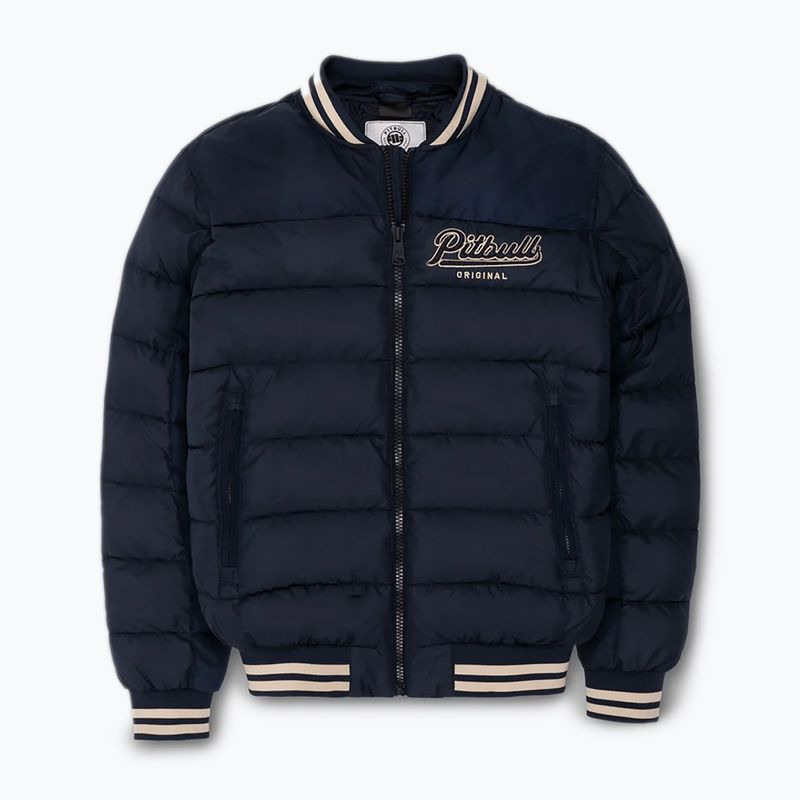 Pánska bunda Pitbull Hidden Quilted Hooded dark navy/beige 2