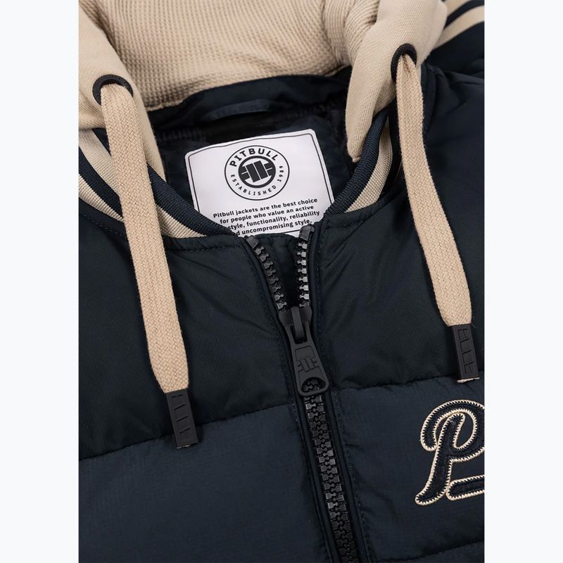 Pánska bunda Pitbull Hidden Quilted Hooded dark navy/beige 4