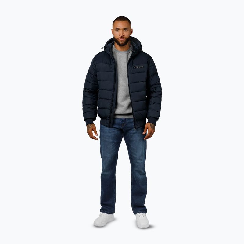 Pánska zimná bunda Pitbull Dillon Quilted Hooded dark navy 2