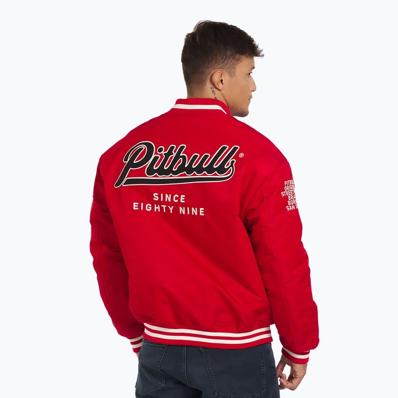 Pánska bunda Pitbull West Coast Seabridge Varsity red 3