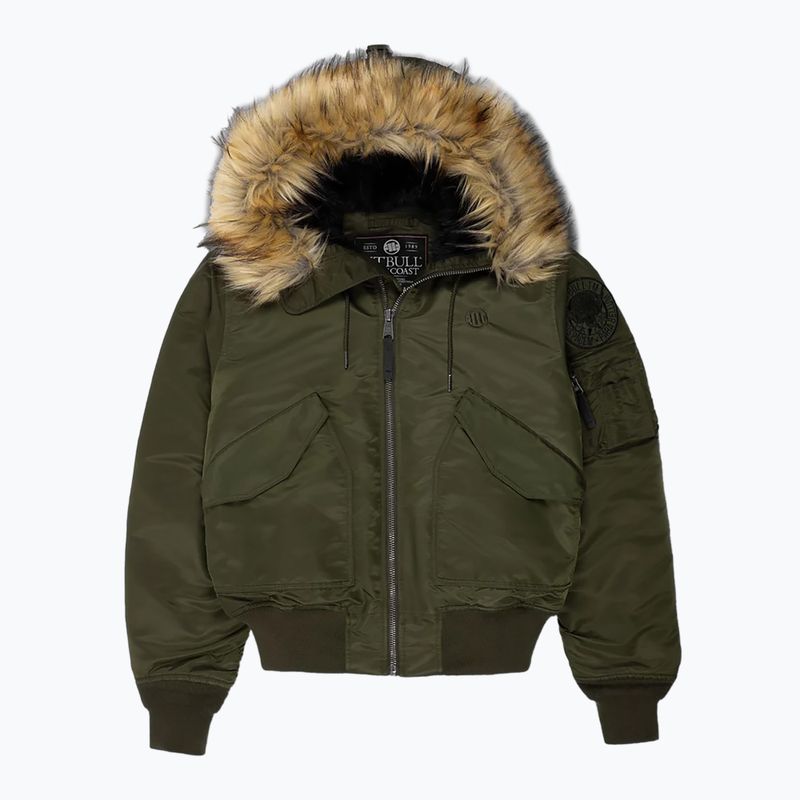 Pánska zimná bunda Pitbull Harvest Hooded Bomber olive 4