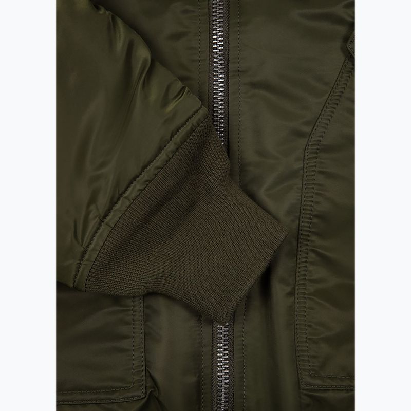 Pánska zimná bunda Pitbull Harvest Hooded Bomber olive 12