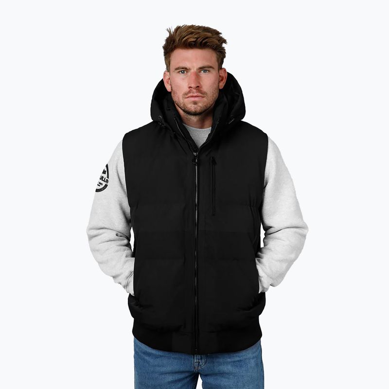 Pánska vesta Pitbull Patton Quilted Hooded black