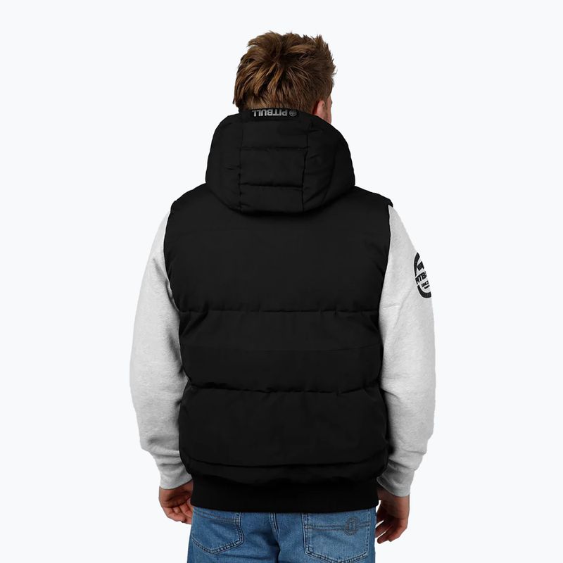 Pánska vesta Pitbull Patton Quilted Hooded black 3