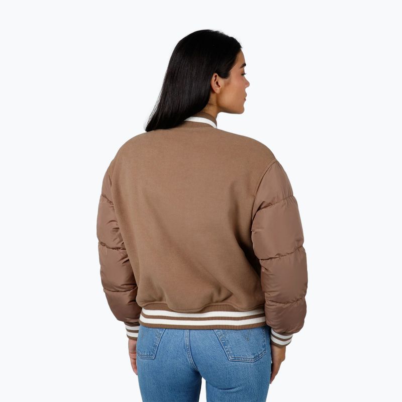 Dámska bunda Pitbull Buena Quilted Varsity brown 3