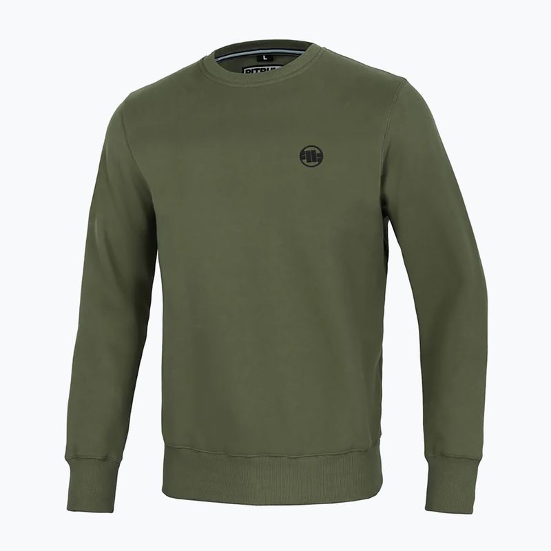 Pánska mikina Pitbull Small Logo Crewneck dark olive 4