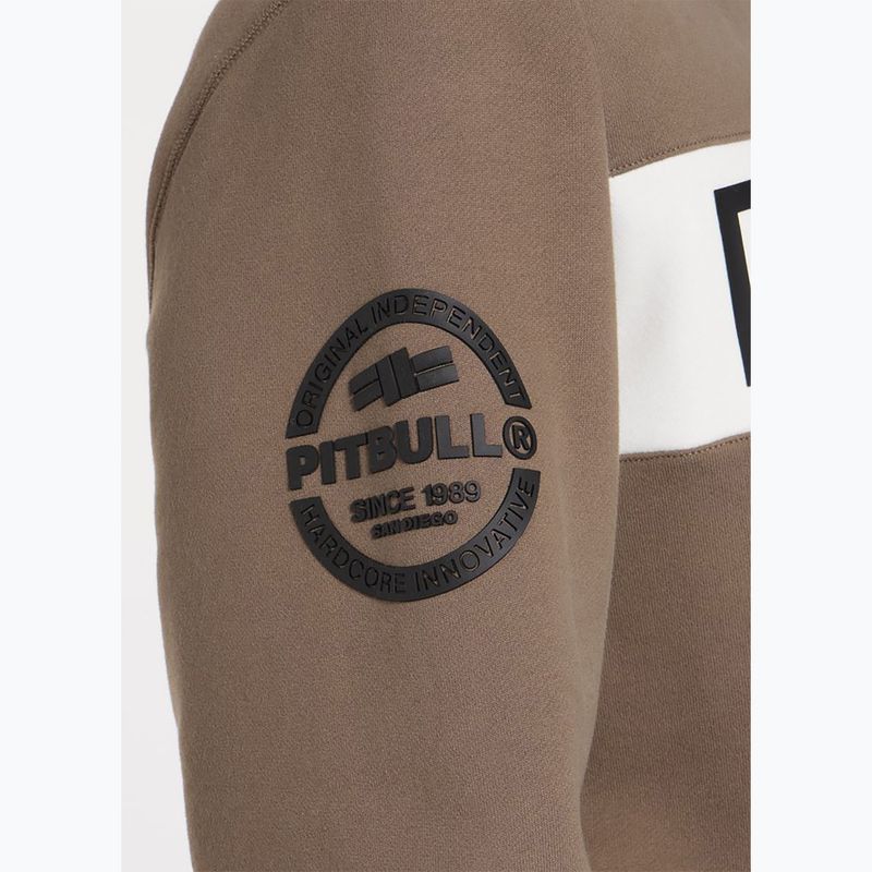 Pánska mikina Pitbull Sherwood Crewneck hnedá 5