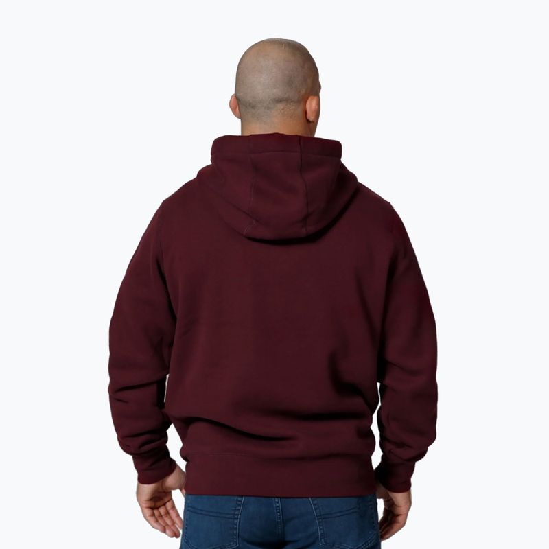 Pánska mikina s kapucňou Pitbull Small Logo burgundy 3