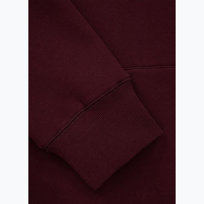 Pánska mikina s kapucňou Pitbull Small Logo burgundy 4