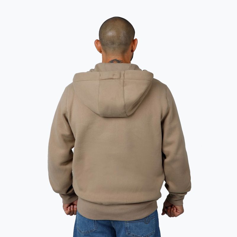 Pánska mikina Pitbull Small Logo Hooded Zip pale sand 3