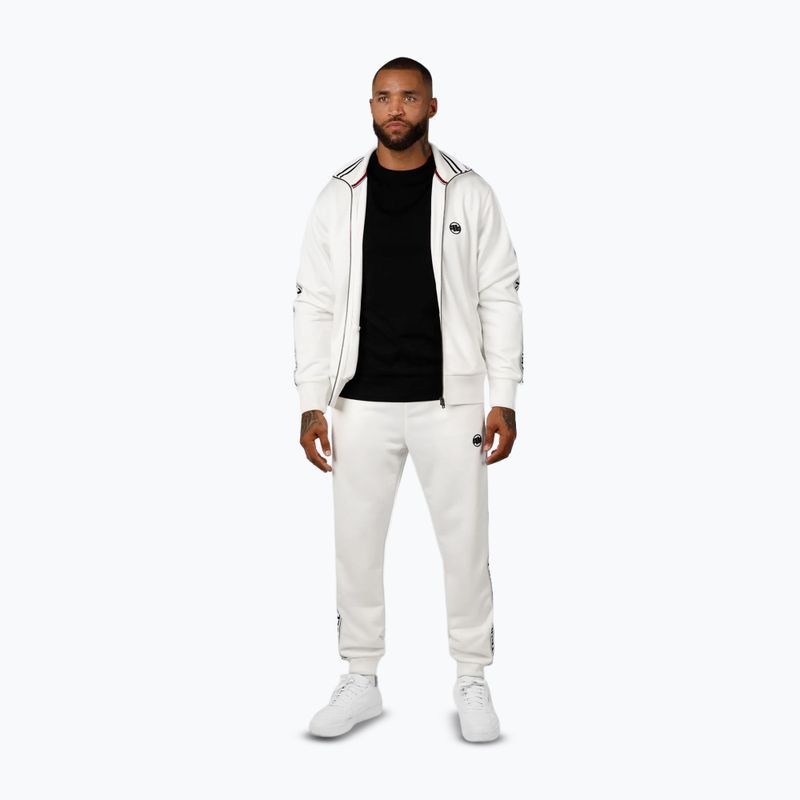 Pánska tepláková bunda Pitbull Tape Logo Terry Group off white 2