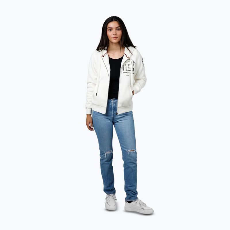 Dámske mikiny Pitbull Sherpa Ruffina s kapucňou na zips off white 2