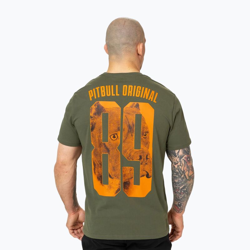 Pitbull Eighty Nine Dog pánske tričko tmavo olivové 3