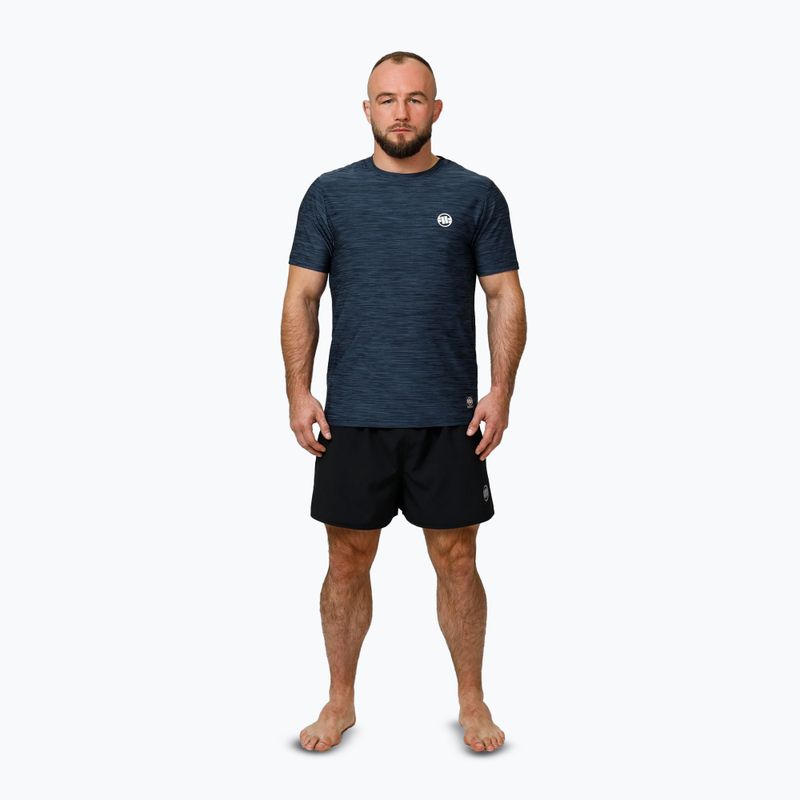 Pánske športové tričko Pitbull Small Logo Casual T-shirt navy melange 2
