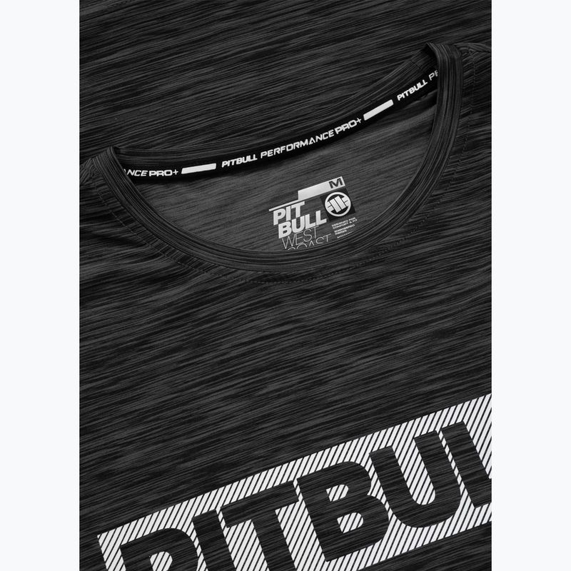 Pitbull Hilltop Casual Sport čierne melanžové pánske tričko 6