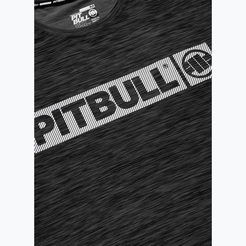 Pitbull Hilltop Casual Sport čierne melanžové pánske tričko 7