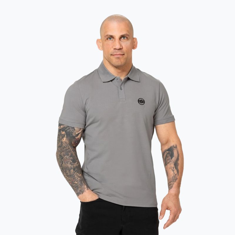 Pánska polokošeľa Pitbull Small Logo grey