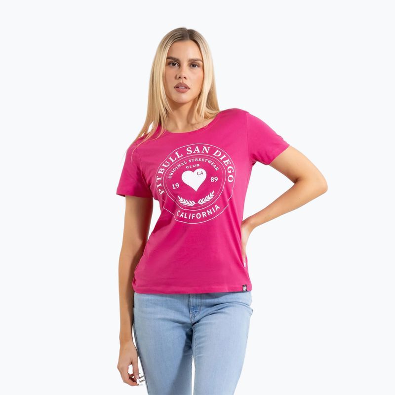 Dámske tričko Pitbull Heartie raspberry red