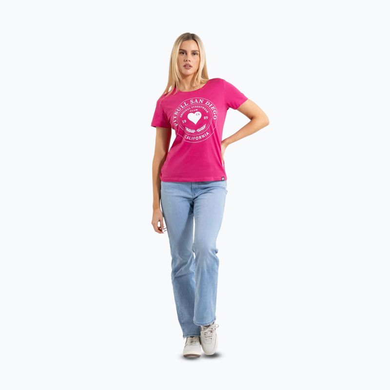 Dámske tričko Pitbull Heartie raspberry red 2