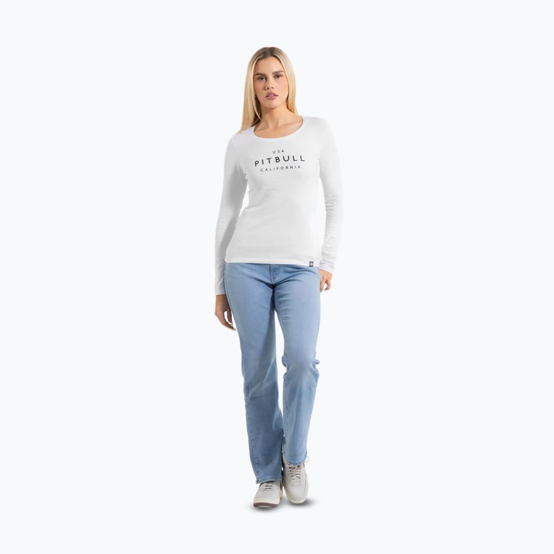 Dámske tričko Longsleeve Pitbull Usa Cal Slim Fit white 2