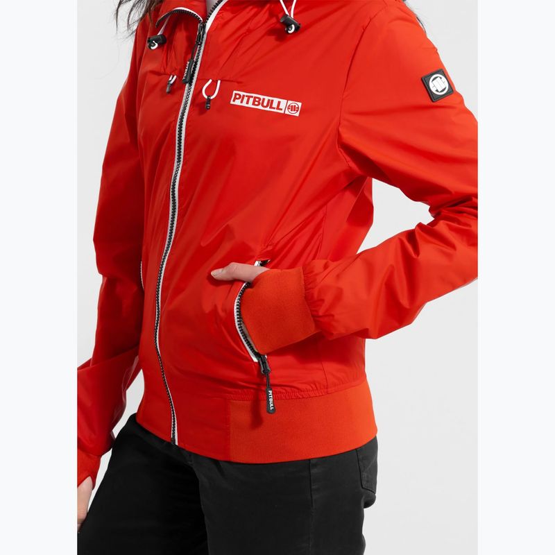 Dámska bunda Pitbull Aaricia Hilltop Hooded Nylon flame red 4