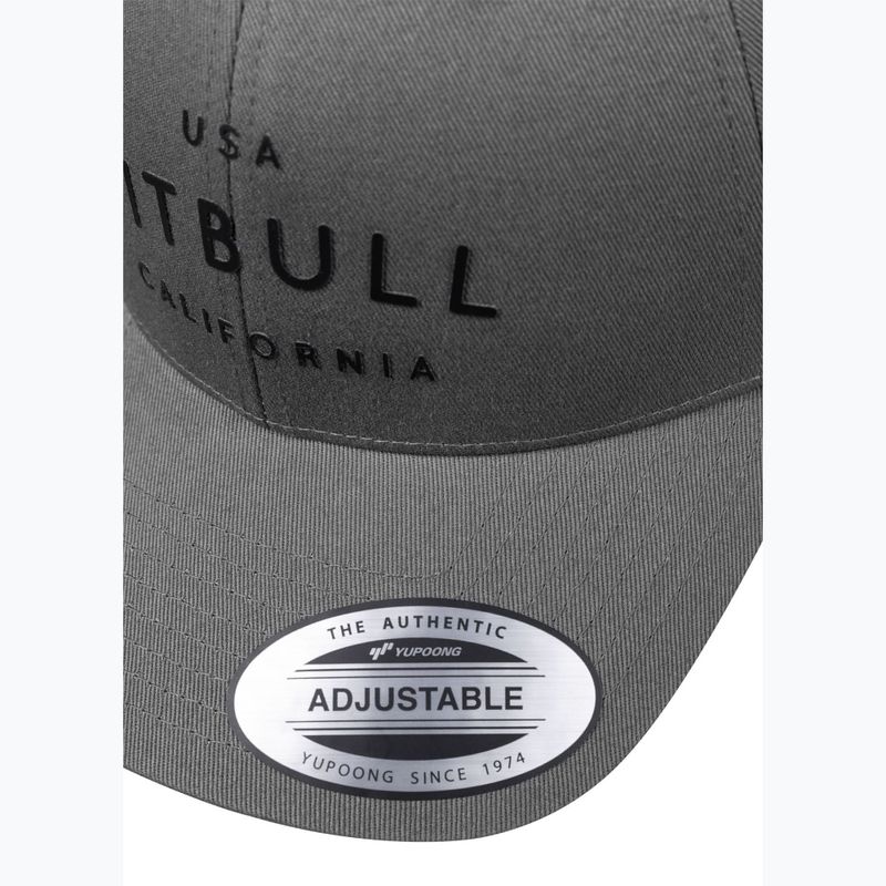 Pitbull Snapback ,,USA CAL" Classic Low Profile grafitová baseballová čiapka 4