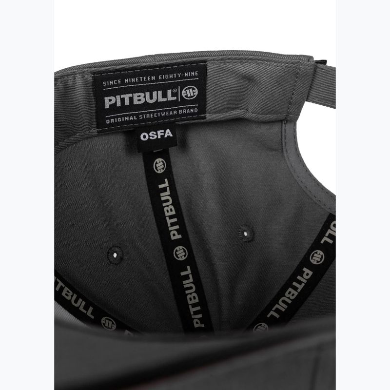 Pitbull Snapback ,,USA CAL" Classic Low Profile grafitová baseballová čiapka 6