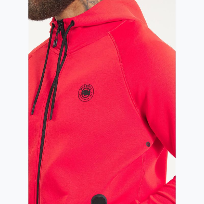 Pánska mikina Pitbull Dogwood Hooded Zip Sweatshirt fluo/red 5