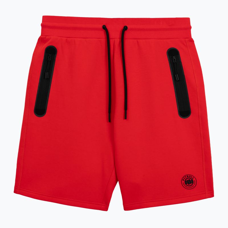 Pitbull Dogwood Sport fluo/červené pánske šortky
