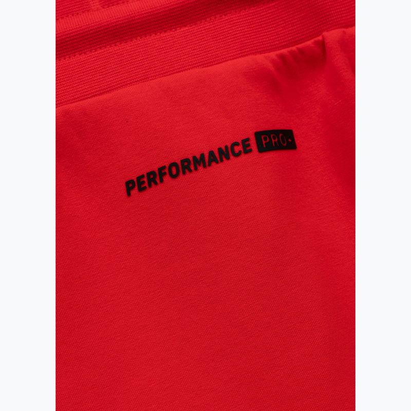 Pitbull Dogwood Sport fluo/červené pánske šortky 6