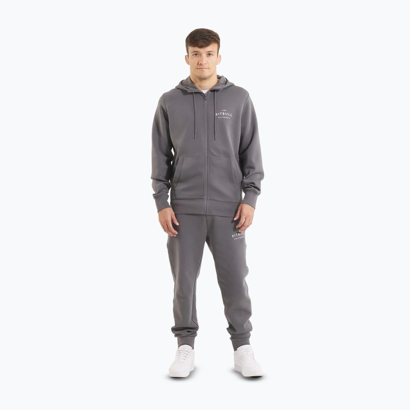 Pánska mikina Pitbull Sampson Hooded Zip Sweatshirt graphite 2