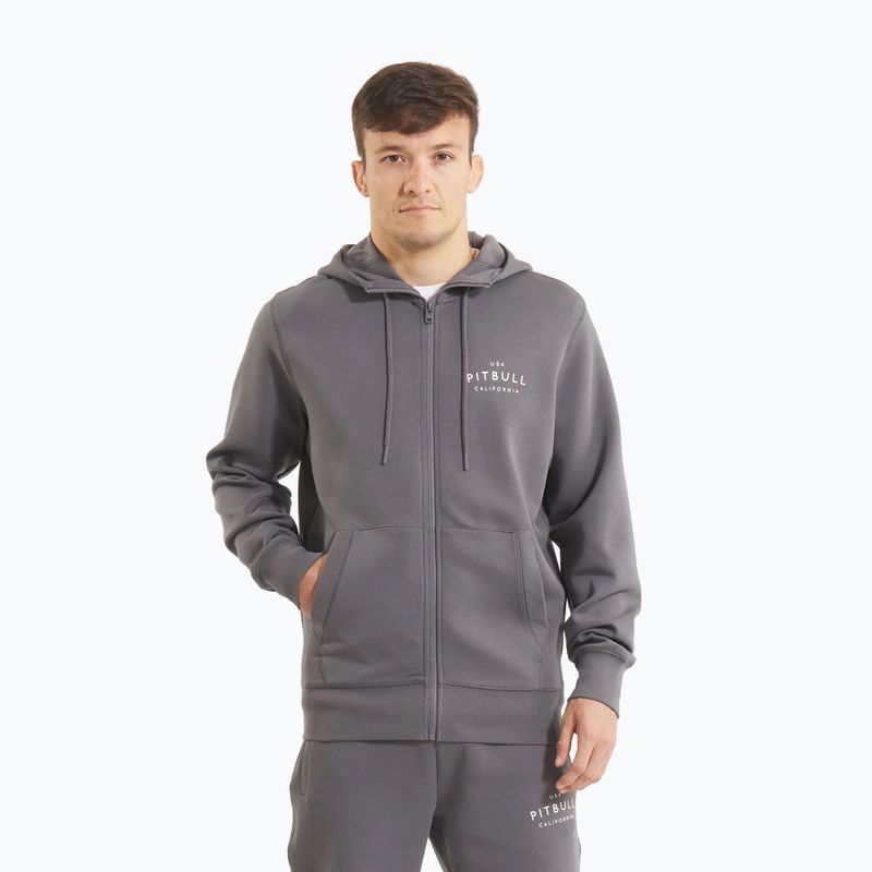 Pánska mikina Pitbull Sampson Hooded Zip Sweatshirt graphite 4