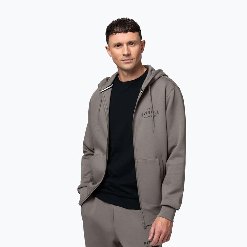 Pánska mikina Pitbull Sampson Hooded Zip Sweatshirt taupe 4