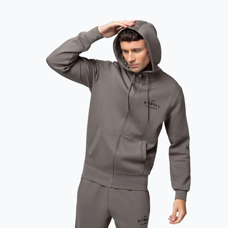 Pánska mikina Pitbull Sampson Hooded Zip Sweatshirt taupe 6