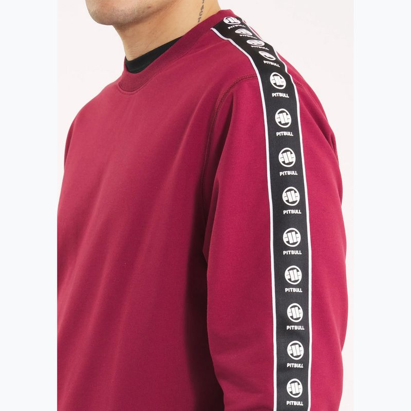 Pánska mikina Pitbull Tape Nugget Crewneck Sweatshirt burgundy 4