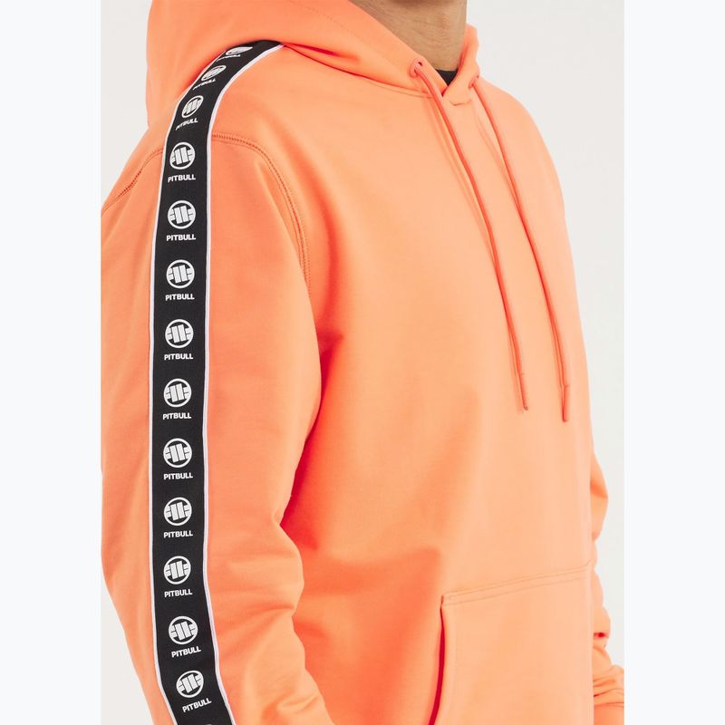 Pánska mikina Pitbull Tape Nugget Hooded Sweatshirt bright salmon 4