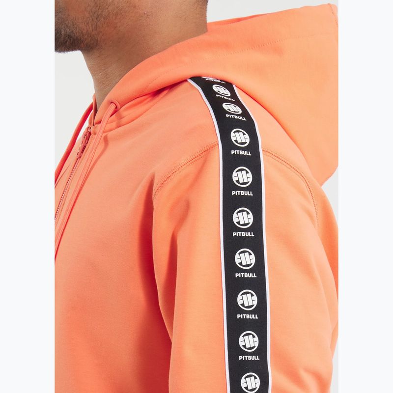 Pánska mikina Pitbull Tape Nugget Hooded Zip Sweatshirt bright salmon 4