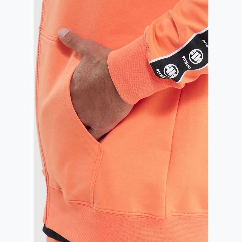 Pánska mikina Pitbull Tape Nugget Hooded Zip Sweatshirt bright salmon 5