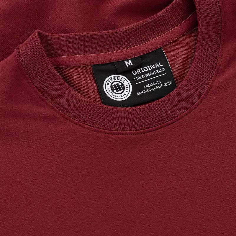 Pánska mikina Pitbull San Diego Ca Crewneck Sweatshirt burgundy 3