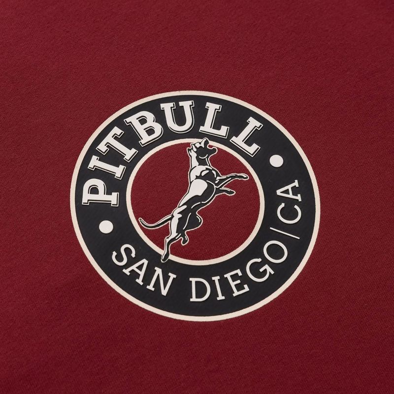Pánska mikina Pitbull San Diego Ca Crewneck Sweatshirt burgundy 5