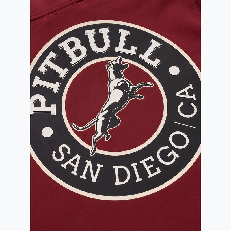 Pánska mikina Pitbull San Diego Ca Crewneck Sweatshirt burgundy 6