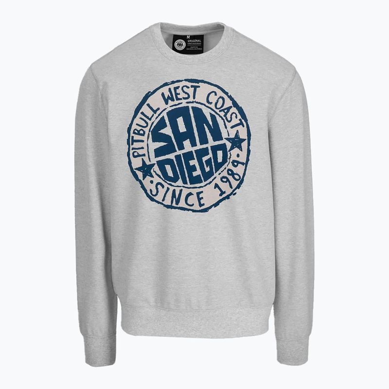 Pánska mikina Pitbull San Diego Sun Crewneck Sweatshirt grey/melange
