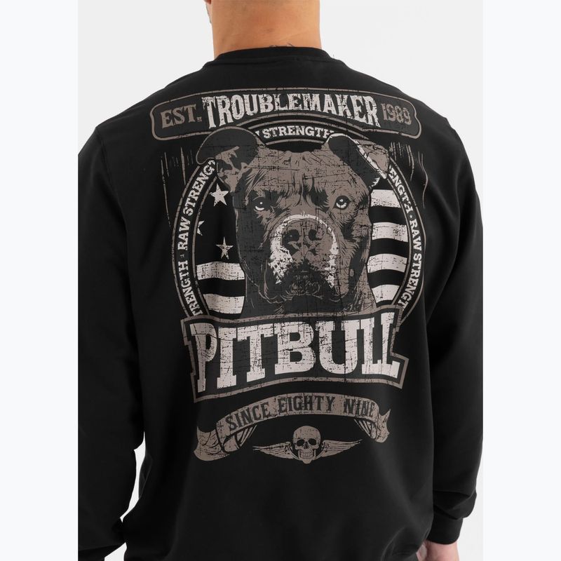 Pánska mikina Pitbull Troublemaker Crewneck Sweatshirt black 3