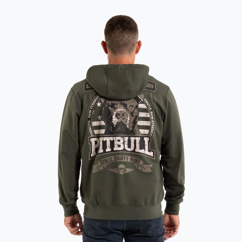 Pánska mikina Pitbull Troublemaker Hooded Zip Sweatshirt old green 2