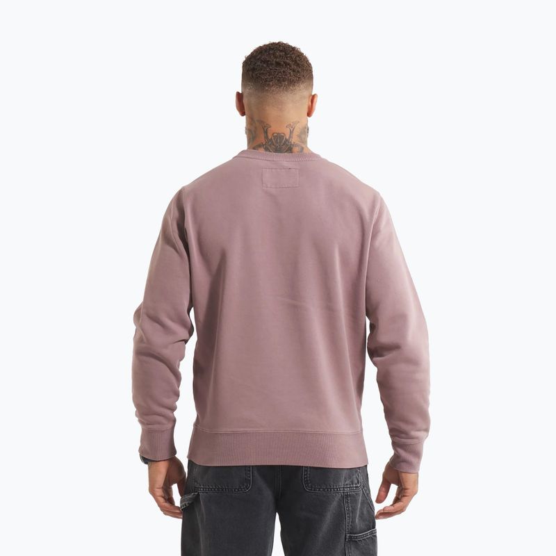 Pánska mikina Pitbull Lancaster 2 Crewneck Sweatshirt washed bordová 3